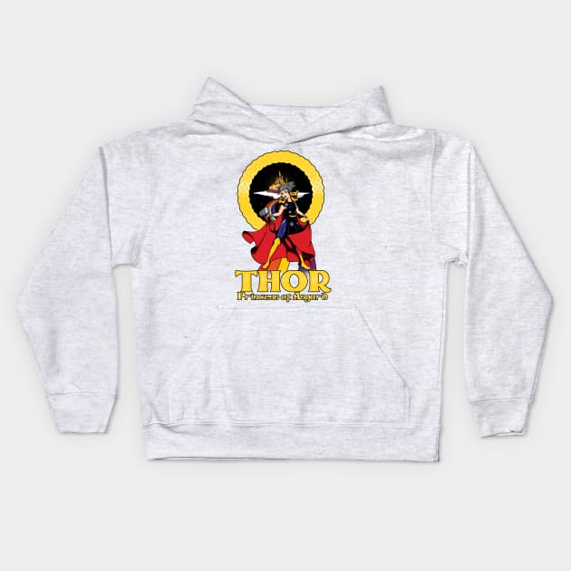 Princess Thor Kids Hoodie by SpicyMonocle